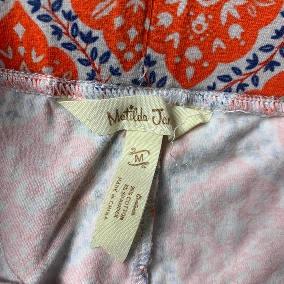 Matilda Jane Womens‎ Pants Size Medium Blue/Orange Floral Straight Leg Cropped - Picture 10 of 12